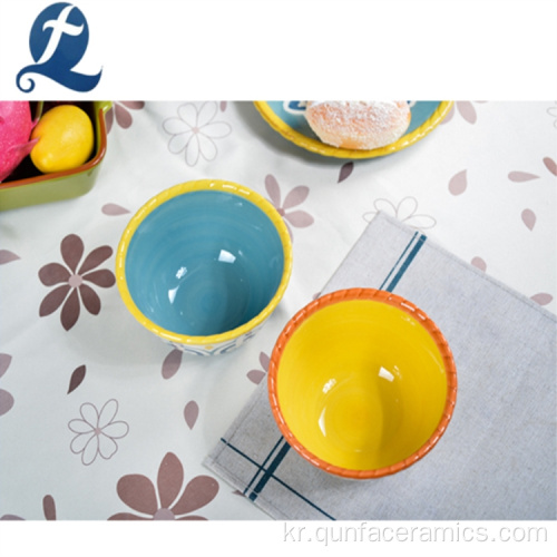 도매 사용자 지정 세련 된 패턴 세라믹 그릇